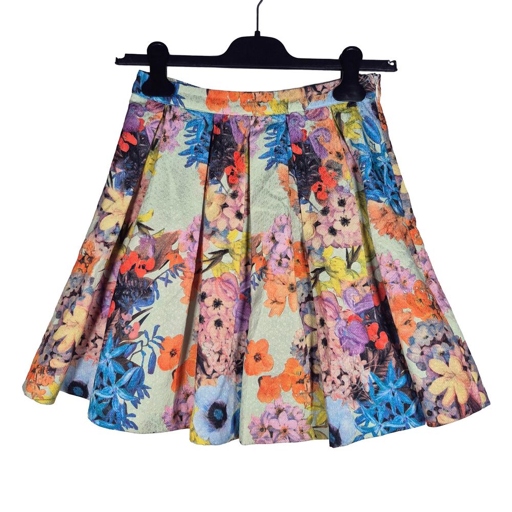 Gianni Bini Pastel Floral Cirlce Skirt Womens size XS Lined